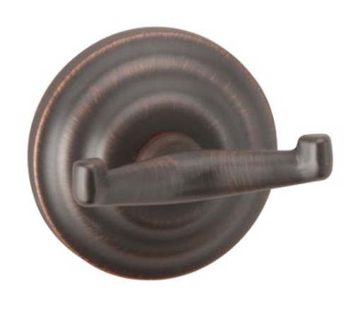 Orca Hardware Waldron Double Robe Hook, Oil Rubbed Bronze