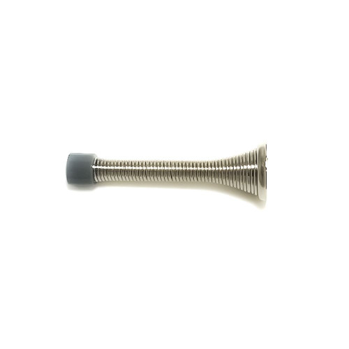 Orca Hardware 3-1/8" Spring Door Stop With Grey Tip, Antique, Satin Nickel Blackened Orca Hardware 3-1/8" Spring Door Stop With Grey Tip, Antique, Satin Nickel Blackened