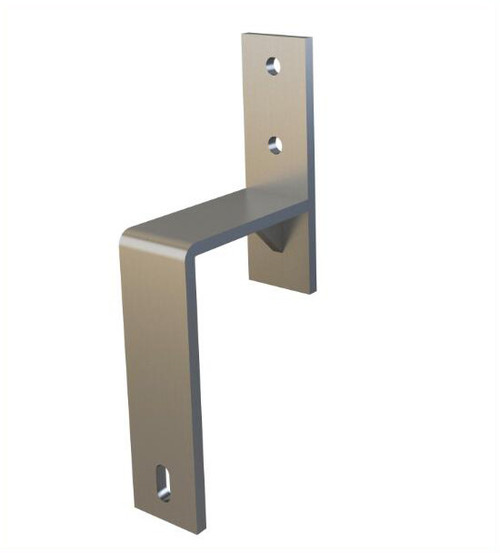 Orca Hardware Flat Track Bypass Bracket, Satin Stainless Orca Hardware Flat Track Bypass Bracket, Satin Stainless