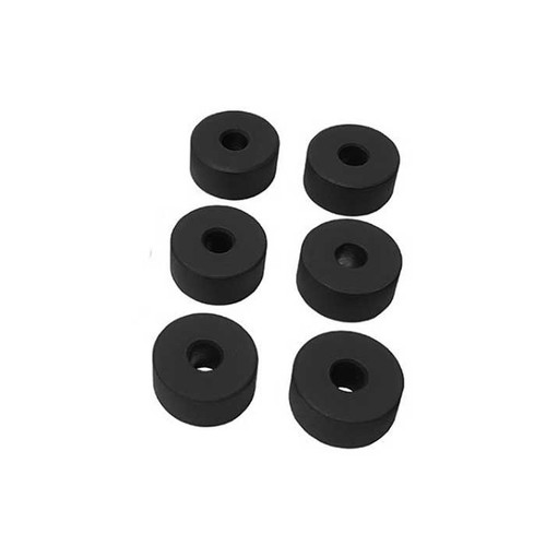 Orca Hardware Barn Door-Flat Track Spacer Extender (6 Piece Set) 6mm (15/64"), 6 Per Set, Matte Black