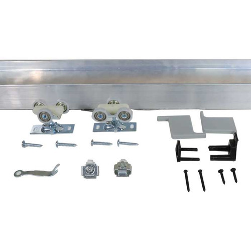 Orca Hardware Single Track Wall Mount Door Hardware Kit 96" Ed Fascia And For 1" To 1 3/4" Thick, Up To 200 Lbs. S