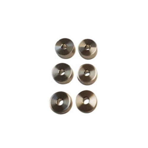 Orca Hardware Barn Door-Flat Track Spacer Extender (6 Piece Set) 6mm (15/64"), 6 Per Set, B, Satin Nickel