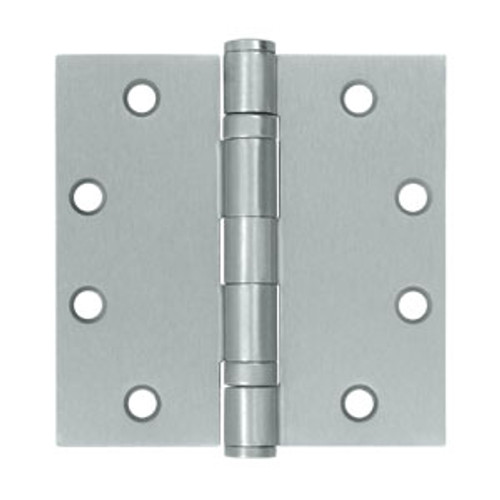 Orca Hardware Commercial Steel Hinge 4-1/2" X 4-1/2" Square Corner Ball Bearing, Satin Chrome Orca Hardware Commercial Steel Hinge 4-1/2" X 4-1/2" Square Corner Ball Bearing, Satin Chrome