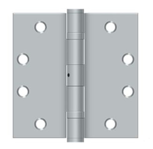 Orca Hardware Commercial Steel Hinge X Nrp 4-1/2" Square Corner Ball Bearing, Non-Removable Pin, Satin Chrome