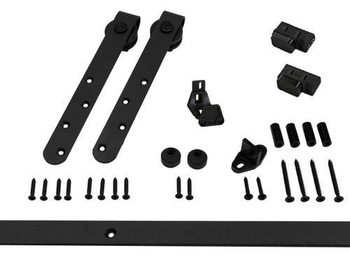 Orca Hardware 5' Barn Door-Flat Track Kit For Long Drop Hangers Hanger Decorative Interior Mini Sliding Hardware, For Furniture, Mirrors Or Light S, 60 Lbs Rating, For Openings Up To 30 Inches Wide, Matte Black Orca Hardware 5' Barn Door-Flat Track Kit For Long Drop Hangers Hanger Decorative Interior Mini Sliding Hardware, For Furniture, Mirrors Or Light S, 60 Lbs Rating, For Openings Up To 30 Inches Wide, Matte Black