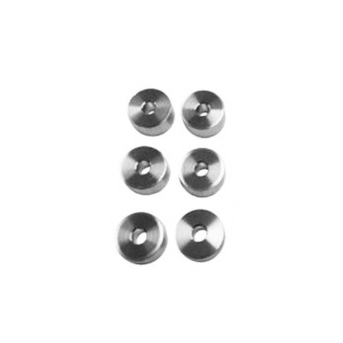 Orca Hardware Barn Door-Flat Track Spacer Extender (6 Piece Set) 6mm (15/64"), 6 Per Set, Steel, Satin Stainless