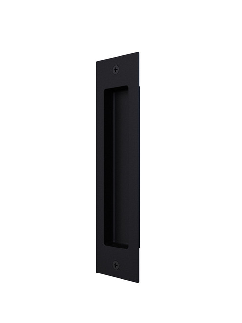 Orca Hardware Rectangular Pull For Sliding Doors 8", Matte Black