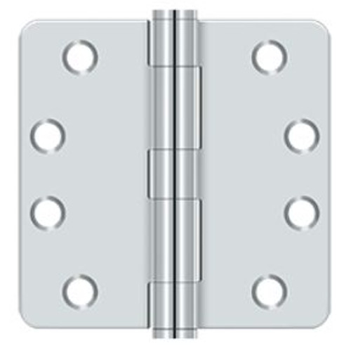 Orca Hardware Commercial Steel Hinge 4" X 4" X 1/4" Radius Corner Plain Bearing, Bright Polished Chrome Orca Hardware Commercial Steel Hinge 4" X 4" X 1/4" Radius Corner Plain Bearing, Bright Polished Chrome