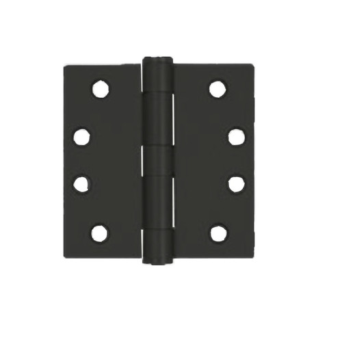 Orca Hardware Commercial Steel Hinge 4" X 4" Square Corner Plain Bearing, Matte Black Orca Hardware Commercial Steel Hinge 4" X 4" Square Corner Plain Bearing, Matte Black