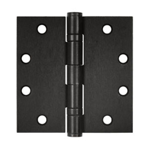 Orca Hardware Commercial Steel Hinge 4-1/2" X 4-1/2" Square Corner Ball Bearing, /Orb, Oil Rubbed Dark Bronze