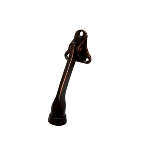 Orca Hardware 5.275" Kick Down Door Holder With Black Tip, Oil Rubbed Dark Bronze