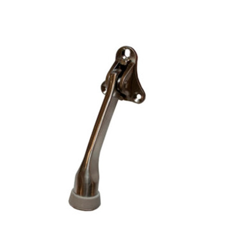 Orca Hardware 5.275" Kick Down Door Holder With Gray Tip, Satin Nickel