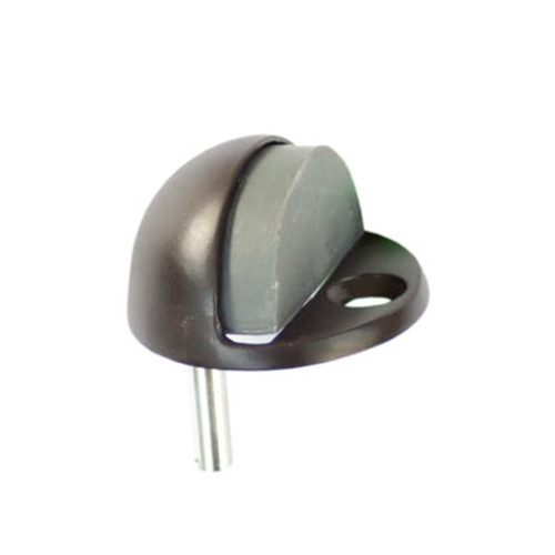 Orca Hardware Dome Floor Stop, Low Rise With Black Tip, Oil Rubbed Dark Bronze