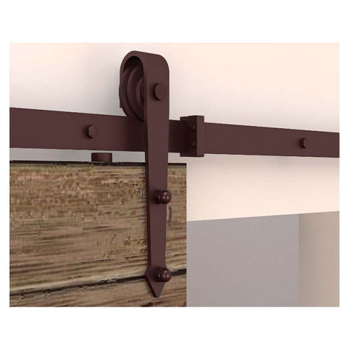 Orca Hardware Barn Door-Flat Track Spear Shaped Hanger Only, Oil Rubbed Bronze