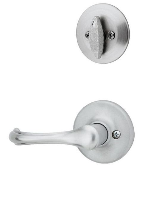 Kwikset Dorian Lever Interior Single Cylinder Handleset Trim, Satin Chrome Kwikset Dorian Lever Interior Single Cylinder Handleset Trim, Satin Chrome