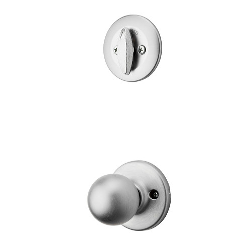 Kwikset Polo Knob Interior Single Cylinder Handleset Trim, Satin Chrome