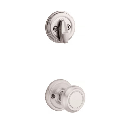 Kwikset Cameron Knob Interior Single Cylinder Handleset Trim, Round Rose, Satin Nickel