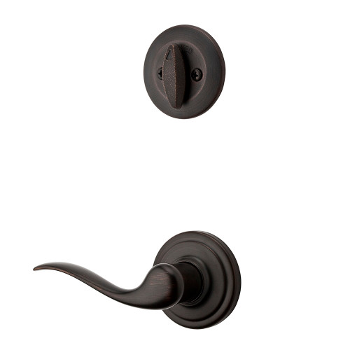 Kwikset Tustin Lever Interior Single Cylinder Handleset Trim Right Hand, Venetian Bronze