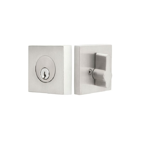 Emtek Stainless Steel Square Deadbolt, Single Cylinder, Schlage C Keyway Emtek Stainless Steel Square Deadbolt, Single Cylinder, Schlage C Keyway