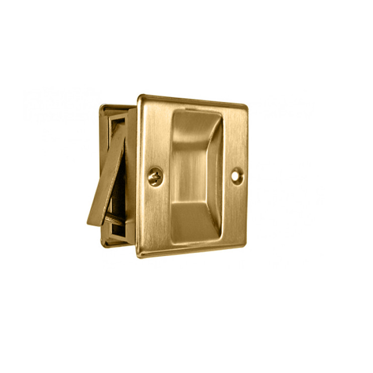 Cal-Royal Passage Sliding Door Lock Function, Satin Brass Blackened