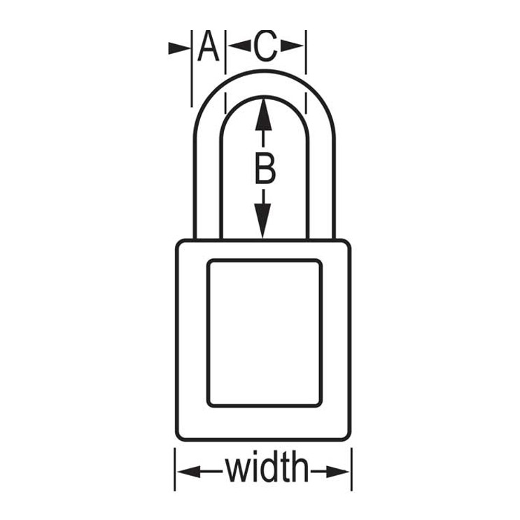 Master Lock Zenex Safety Padlock Thermoplastic, Keyed Different, Body Width: 1-1/2" (38Mm), Shackle Length: 1-1/2" (38Mm), Shackle Width: 25/32" (20Mm), Shackle Diameter: 1/4" (6Mm), Yellow