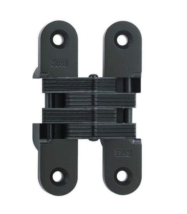 Soss Invisible Hinge For 1-3/8" To 1-3/4" Thick Wood Or Metal Door, Matte Black