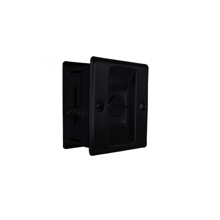 Cal-Royal Privacy Sliding Door Lock Function, Flat, Matte Black