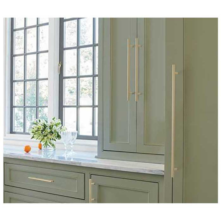 Amerock Bar Pull, Cabinet Pull, Steel, 5-1/16" (128 Mm) Ctc, Golden Champagne