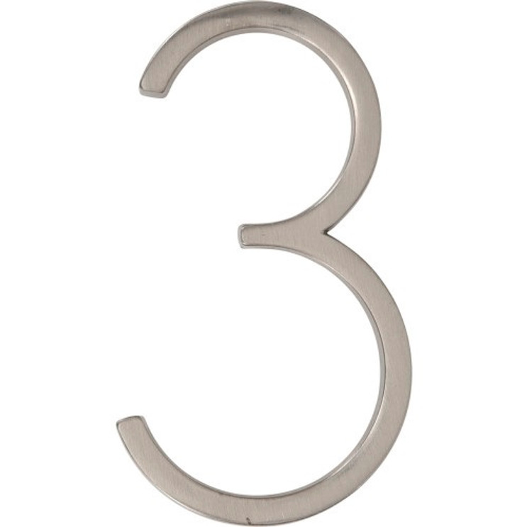Hillman House Number-3 Distinctions 5" Floating Mount -, Nickel