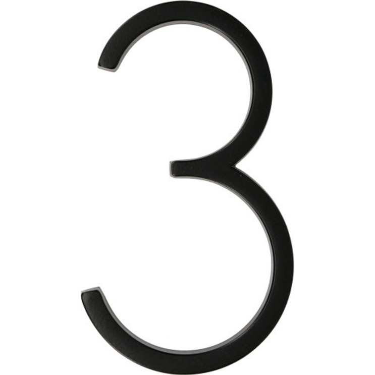 Hillman House Number-3 Distinctions 5" Floating Mount -, Black