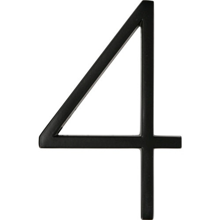 Hillman House Number-4 Distinctions 5" Floating Mount -, Black