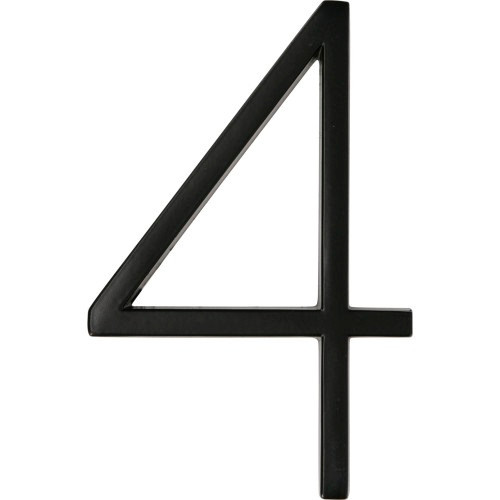 Hillman House Number-4 Distinctions 5" Floating Mount -, Black