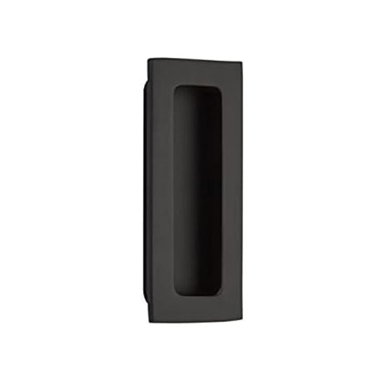 Emtek Flush Pull Modern Rectangular, 1-3/4" Width X 4" Length, Flat, Matte Black