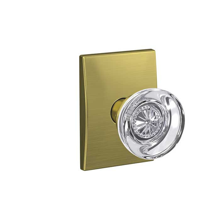 Schlage Residential Fc21 Custom Combined Passage-Privacy Knob Set And, Hobson, Century Decorative Trim, Satin Brass