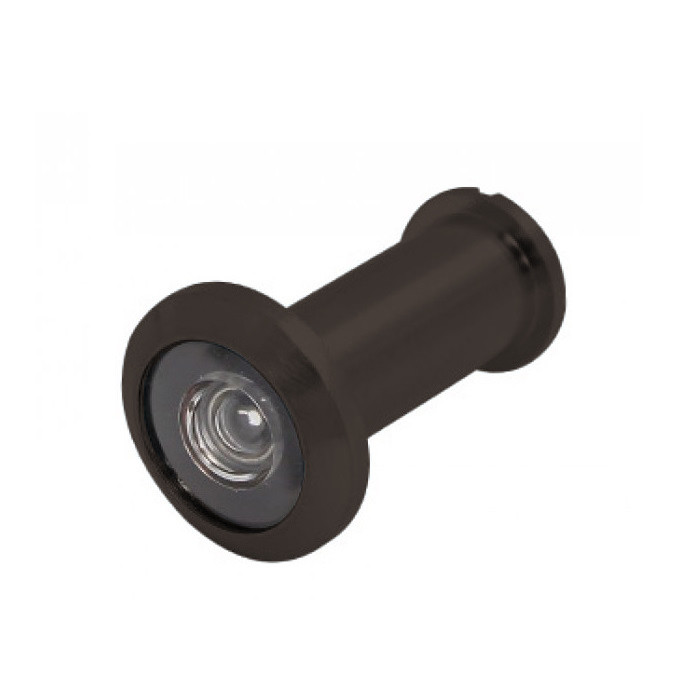 Cal-Royal Brass Door Viewer 180°, 9/16" Bore, Plastic Lens, For 1-3/8" To 2" Thick S, Matte Black