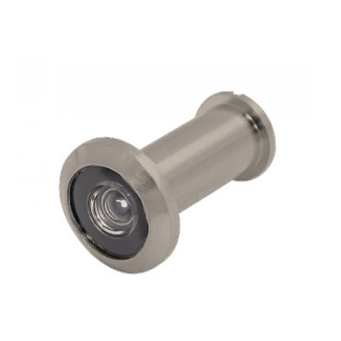 Cal-Royal Brass Door Viewer 180°, 9/16" Bore, Plastic Lens, For 1-3/8" To 2" Thick S, Satin Nickel