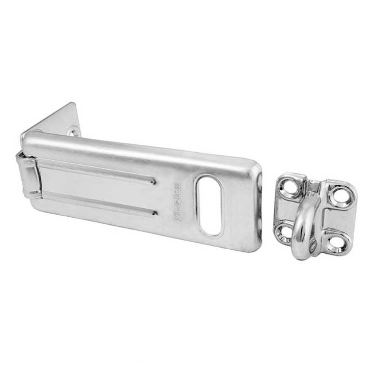 Master Lock Standard Hasp 4-1/2" (11cm) Long Zinc Plated Hardened Steel With Hardened Steel Locking Eye