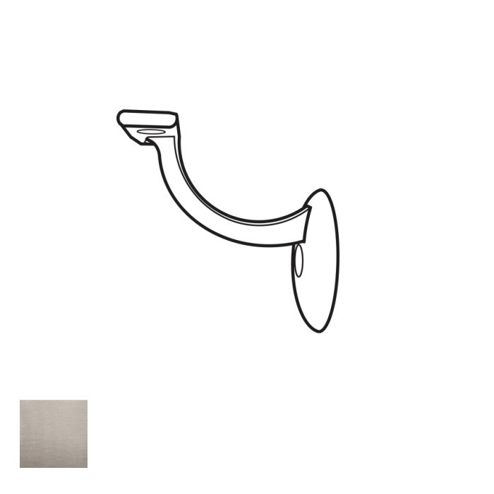 Cal-Royal Hand Rail Bracket Jumbo Heavy Duty, 2-7/8" Height, 2-1/8" Width, 2-7/8" Projection, Satin Nickel