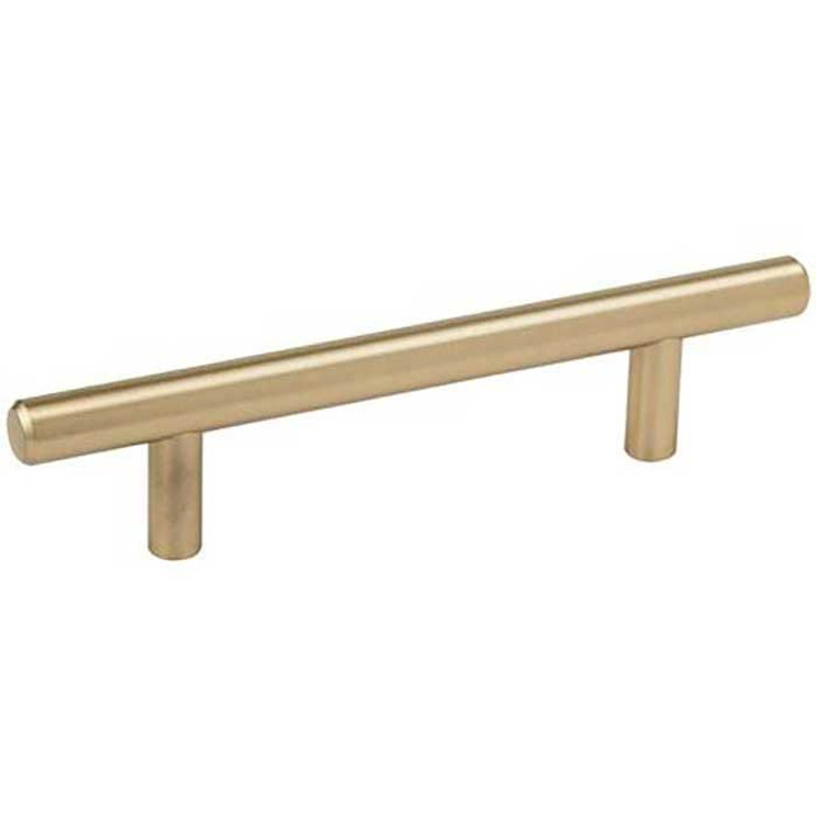 Amerock Bar Pull, Cabinet Pull, Steel, 3-3/4" (96 Mm) Ctc, Golden Champagne