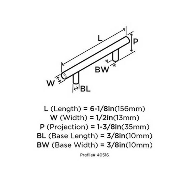 Amerock Bar Pull, Cabinet Pull, Steel, 3-3/4" (96 Mm) Ctc, Golden Champagne