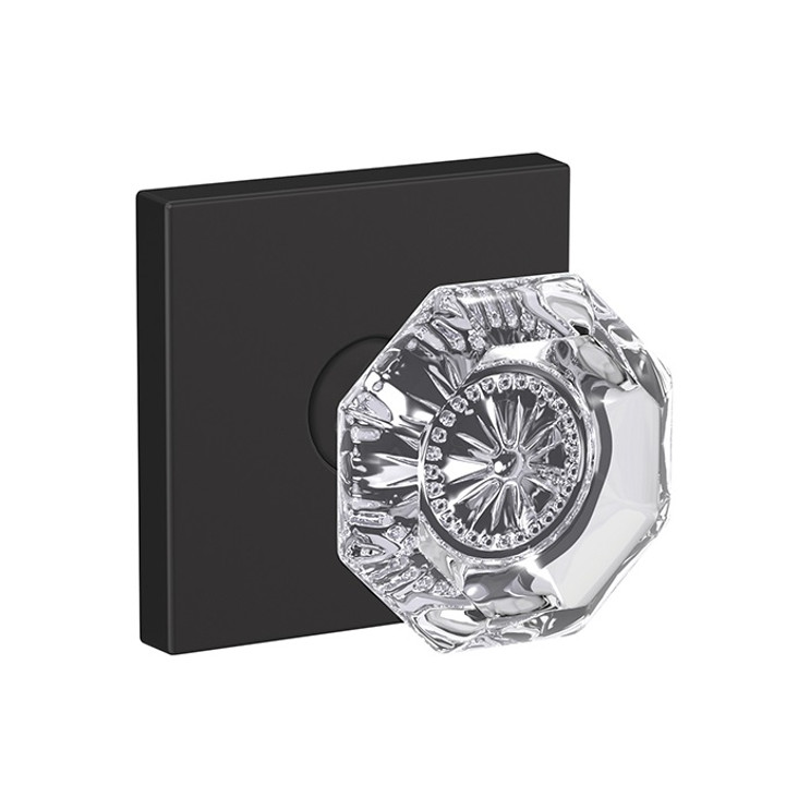 Schlage Residential Fc172 Custom Non-Turning Knob Set Double Dummy (Pair), Alexandria, Collins Decorative Trim, Matte Black