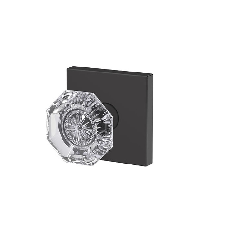 Schlage Residential Fc172 Custom Non-Turning Knob Set Double Dummy (Pair), Alexandria, Collins Decorative Trim, Matte Black