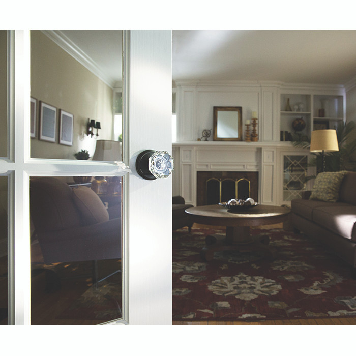 Schlage Residential Fc21 Custom Combined Passage-Privacy Knob Set And, Alexandria, Alden Decorative Trim, Aged Bronze