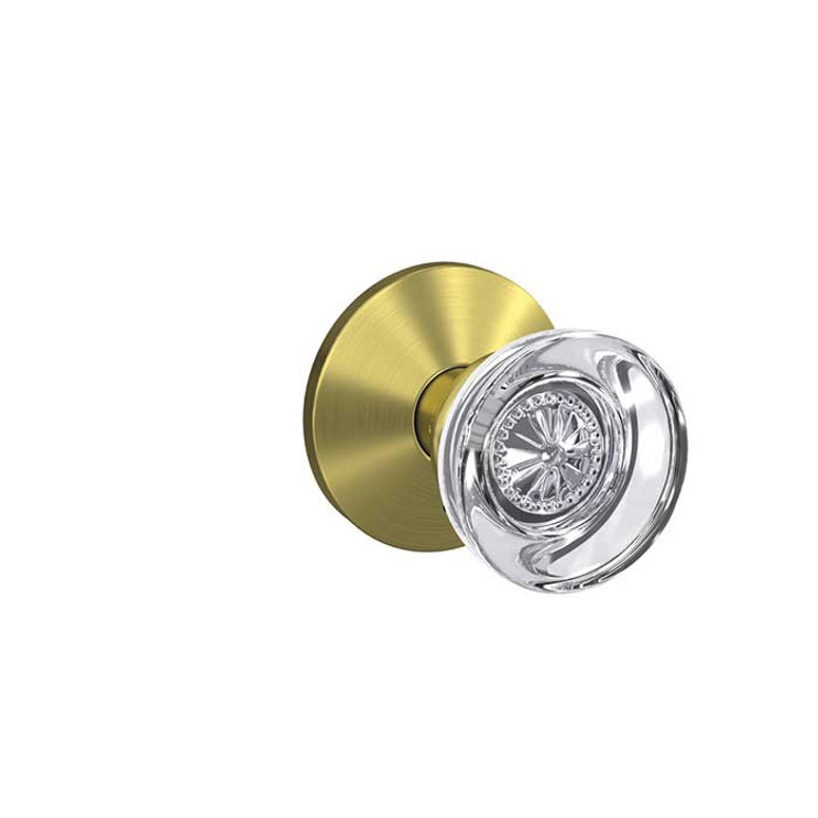 Schlage Residential Fc21 Custom Combined Passage-Privacy Knob Set And, Hobson, Kinsler Decorative Trim, Satin Brass