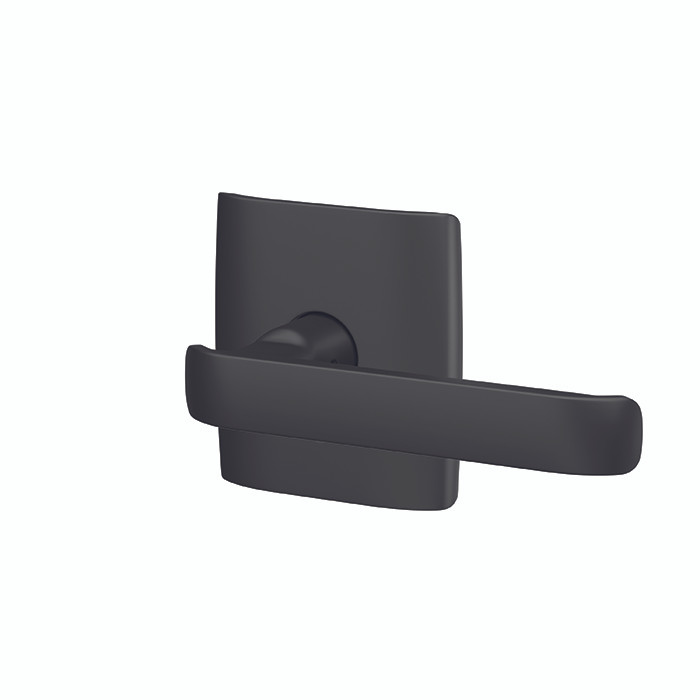 Schlage Residential Fc21 Custom Combined Passage-Privacy Lever Set And, Clybourn, Dalton Decorative Trim, Matte Black
