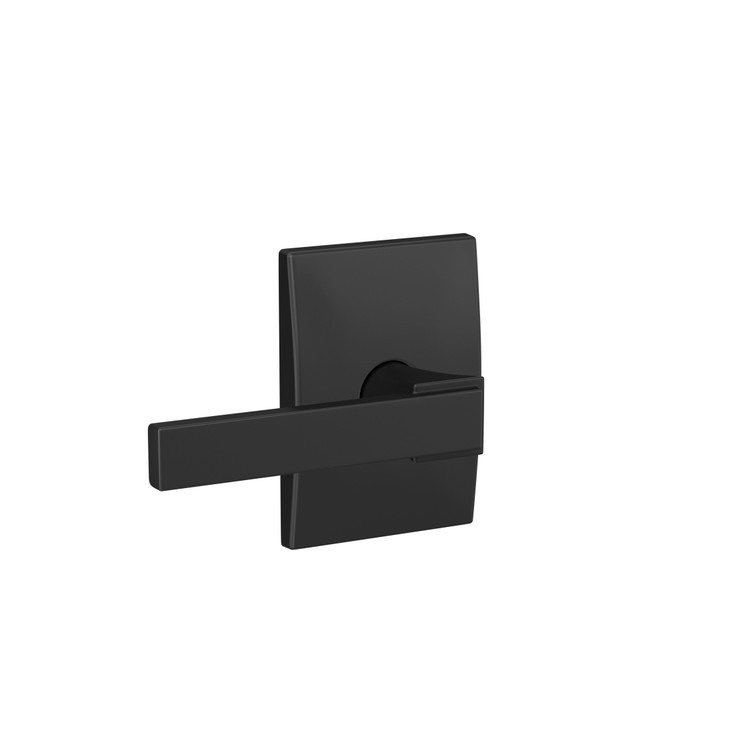 Schlage Residential Fc21 Custom Combined Passage-Privacy Lever Set And, Northbrook, Century Decorative Trim, Matte Black