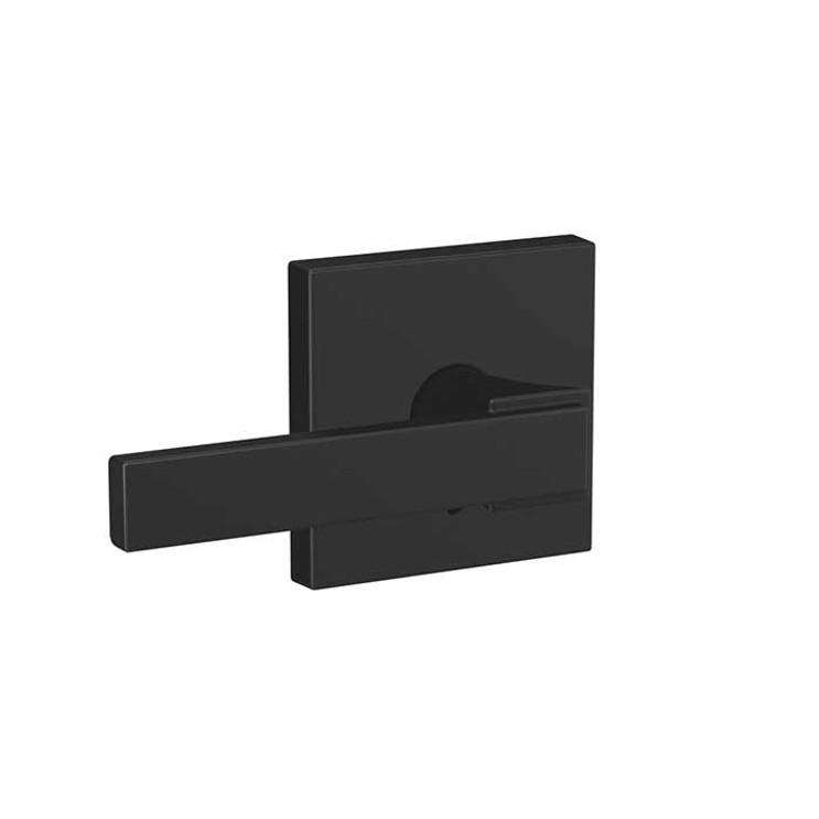Schlage Residential Fc21 Custom Combined Passage-Privacy Lever Set And, Northbrook, Collins Decorative Trim, Matte Black