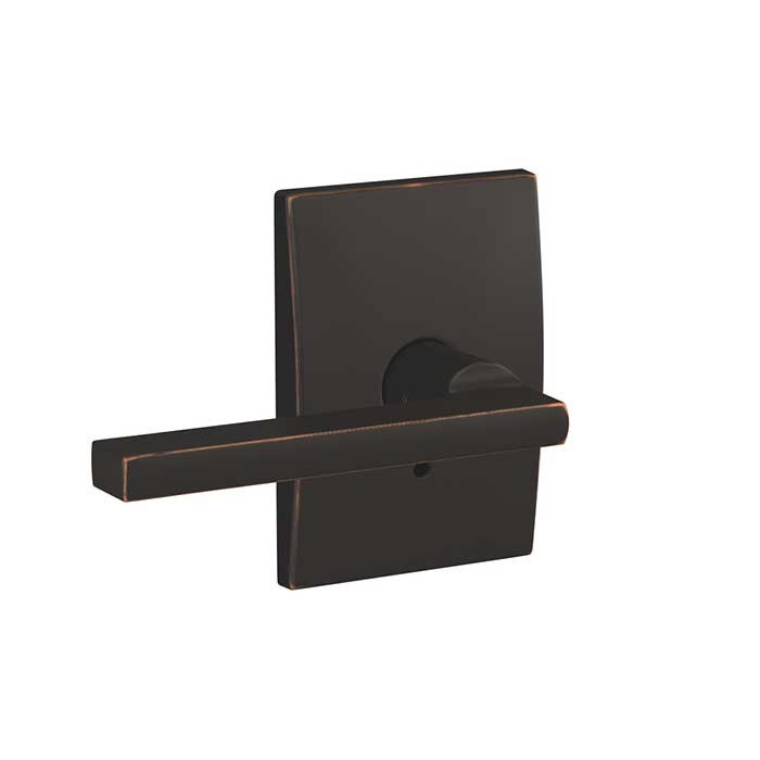 Schlage Residential Fc21 Custom Combined Passage-Privacy Lever Set And, Latitude, Century Decorative Trim, Aged Bronze