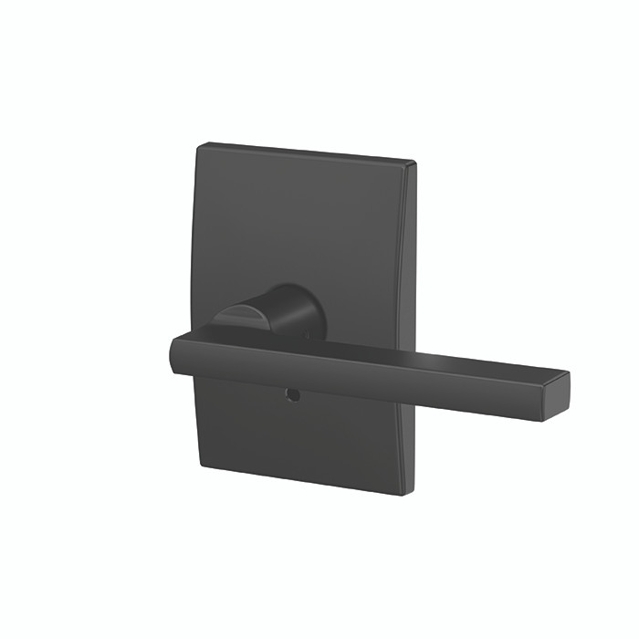 Schlage Residential Fc21 Custom Combined Passage-Privacy Lever Set And, Latitude, Century Decorative Trim, Matte Black