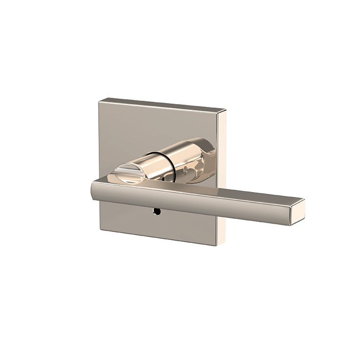 Schlage Residential Fc21 Custom Combined Passage-Privacy Lever Set And, Latitude, Collins Decorative Trim, Bright Polished Nickel